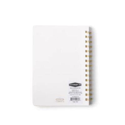 TEXTURED PAPER TWIN WIRE NOTEBOOK - MEDIUM SPECKLED IVORY