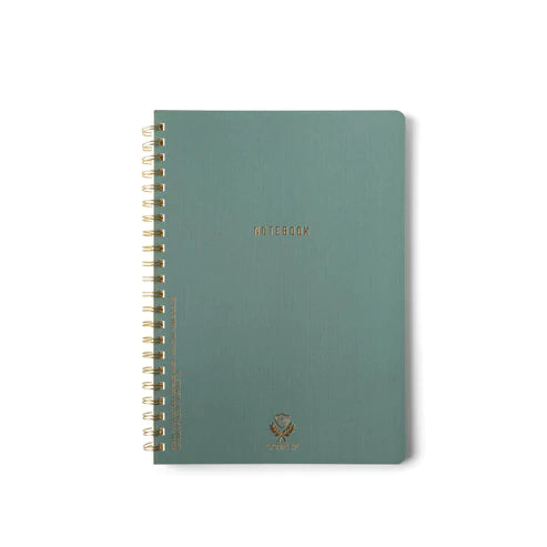 TEXTURED PAPER TWIN WIRE NOTEBOOK - LARGE JUNIPER