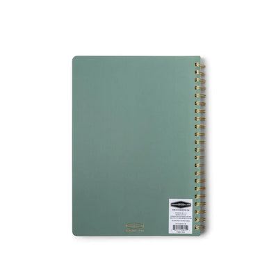TEXTURED PAPER TWIN WIRE NOTEBOOK - LARGE JUNIPER
