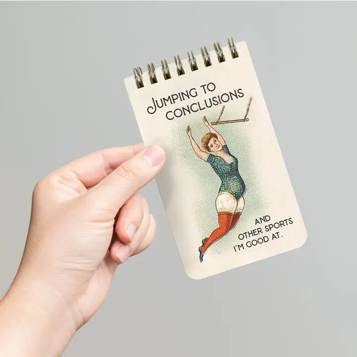 JUMPING TO CONCLUSION - FUNNY 3x5 SPIRAL MEMO NOTEPAD