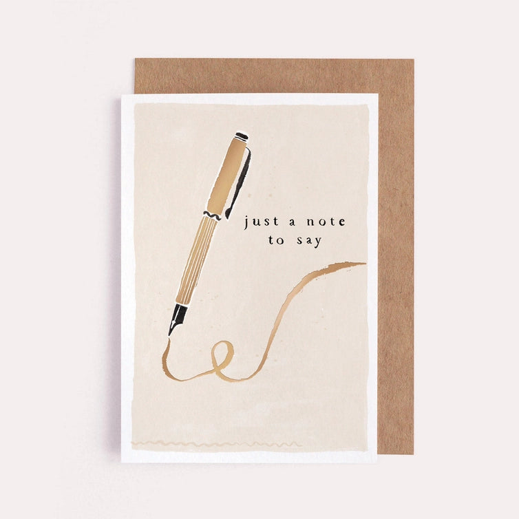 JUST A NOTE CARD
