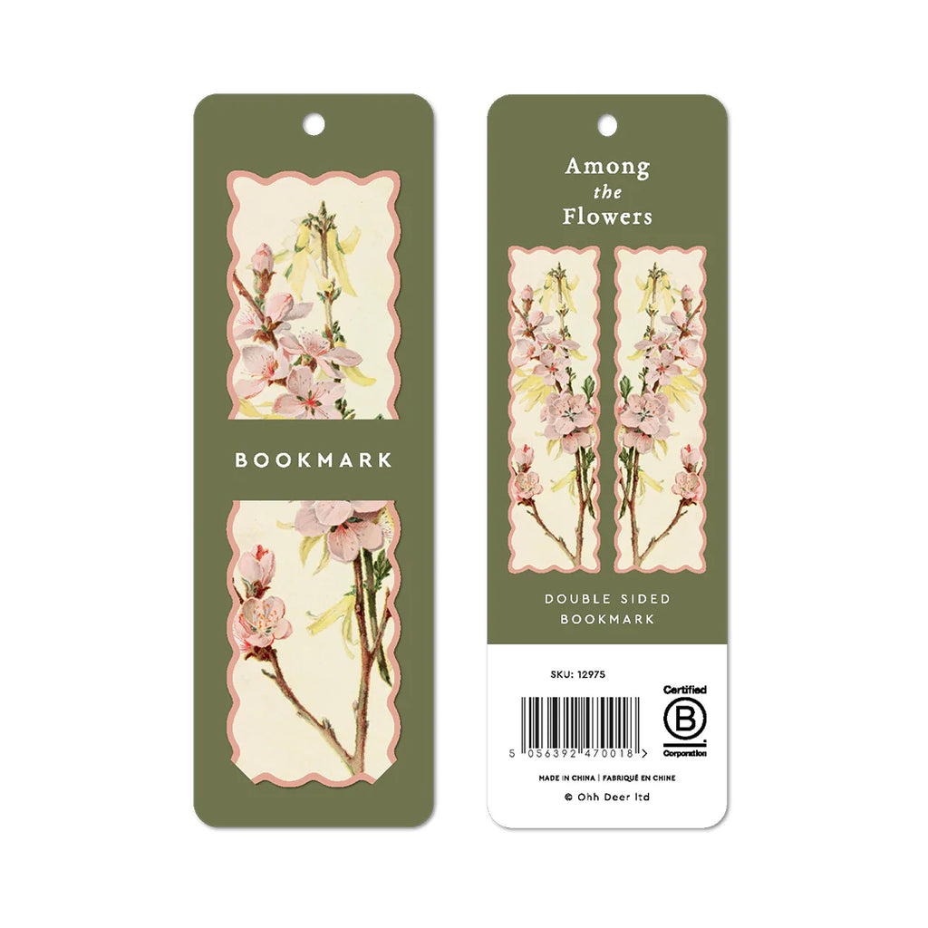 Scalloped Among the Flowers Premium Bookmark