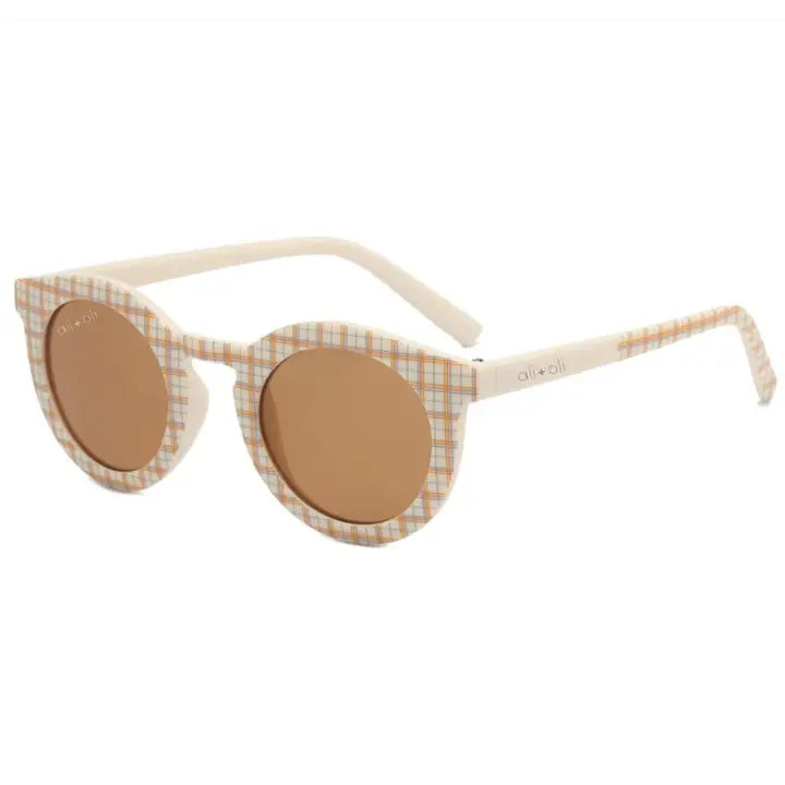 Kids Sunglasses Round (Plaid)