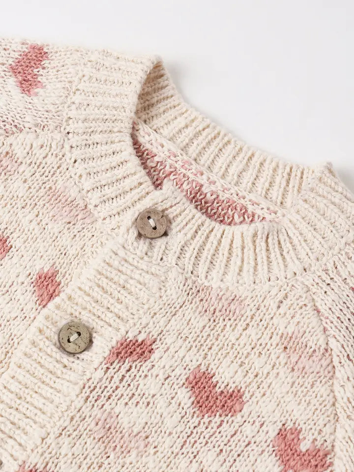 Knit Cardigan Hearts