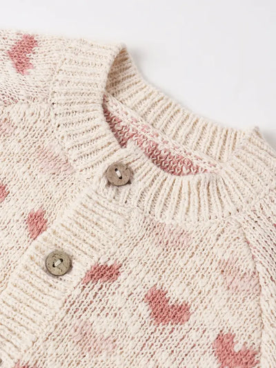Knit Cardigan Hearts