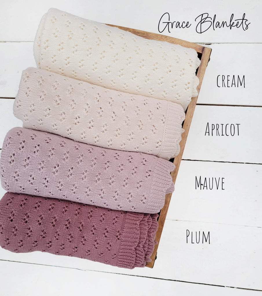 Knitted Lace Cotton Crib Blanket