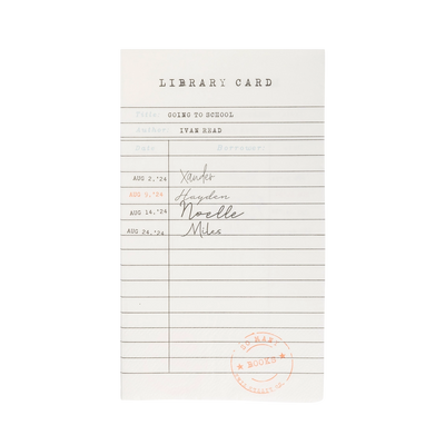 LIBRARY CARD DINNER NAPKIN