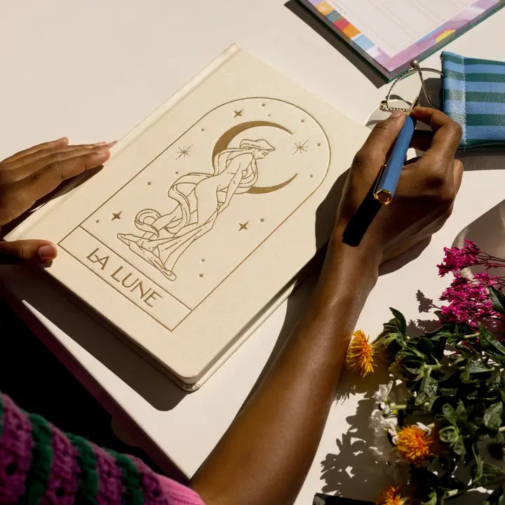 JUMBO BOOKCLOTH JOURNAL - "LA LUNE"