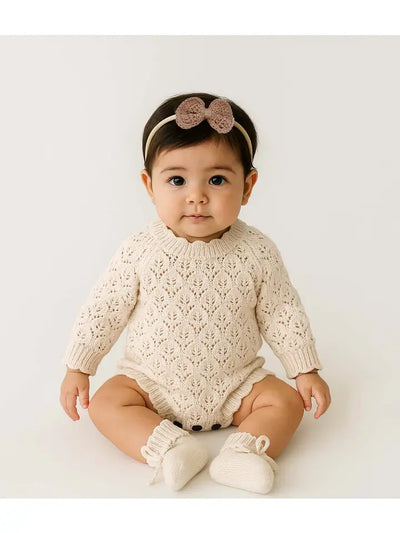 Light Cream Lace Romper