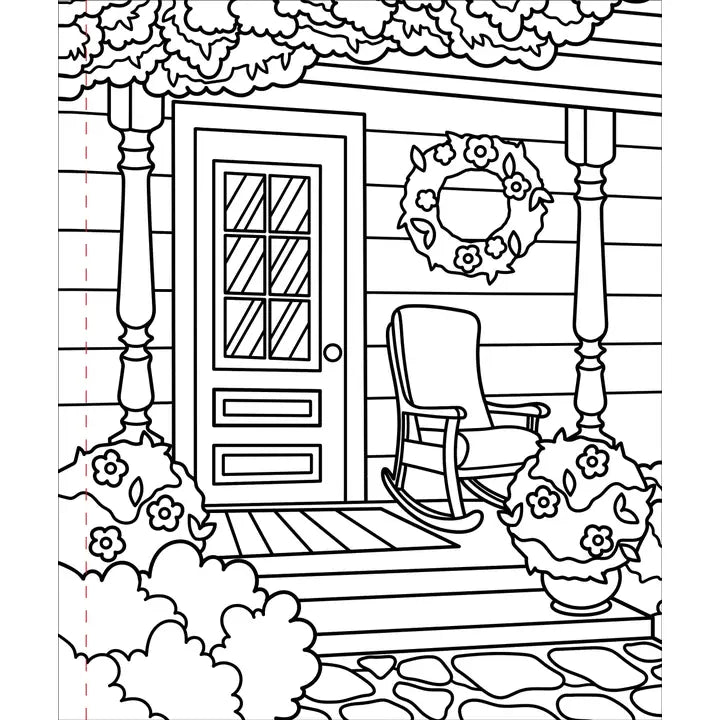 Large Print Coloring Book - Home Sweet Home