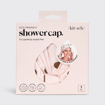 LUXURY SHOWER CAP - BLUSH DOT