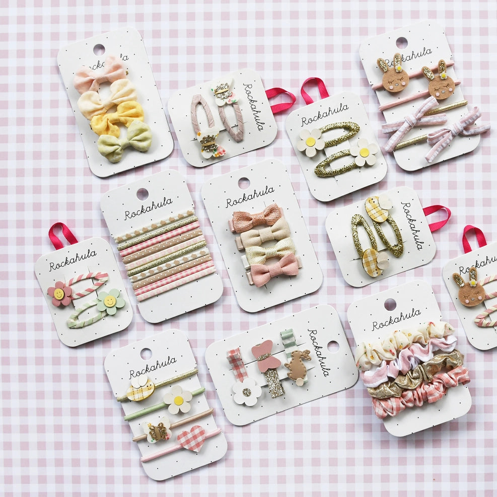 Linen Mini Bow Clips