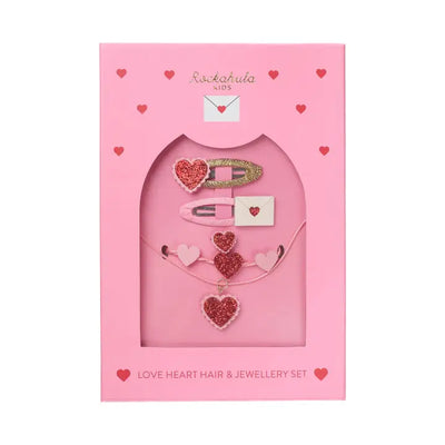 Love Hearts Hair and Jewellery Set