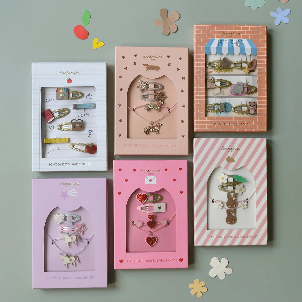 Love Hearts Hair and Jewellery Set