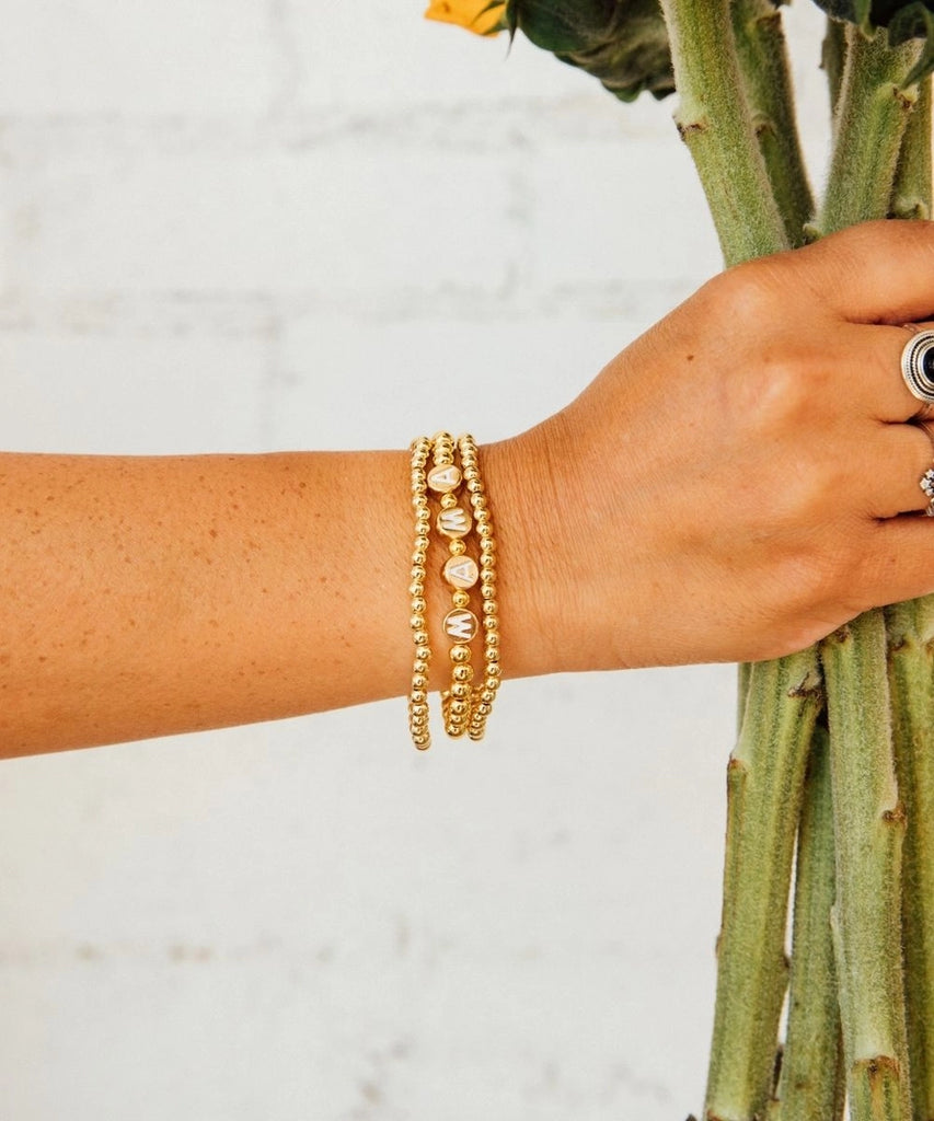 Mama Bracelet Set | 18K Gold Plated Set of 3 For Mom