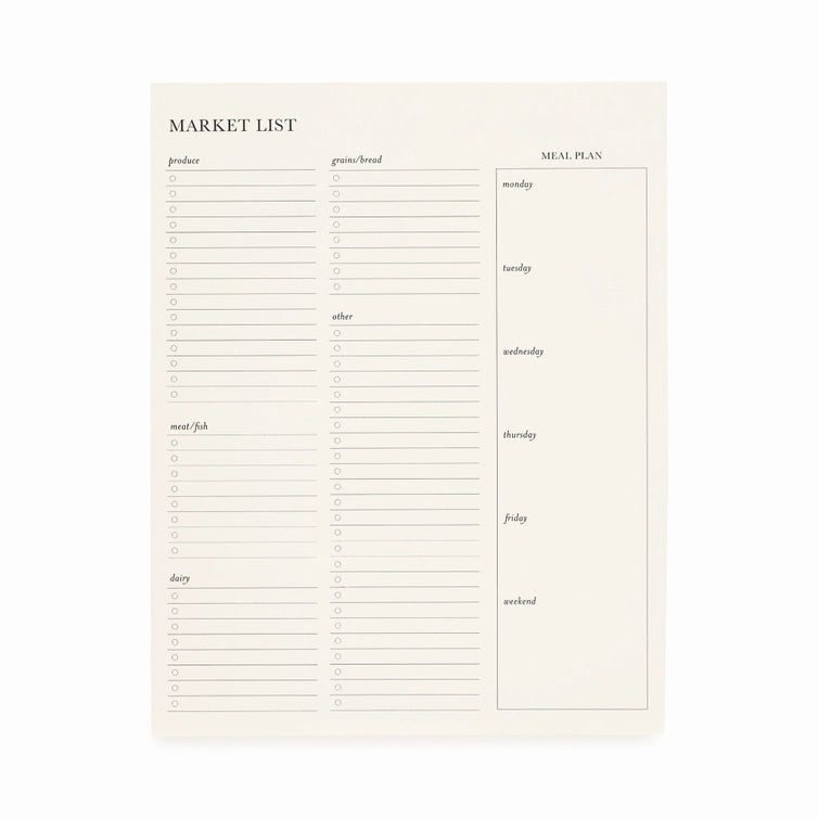 MARKET LIST PAD