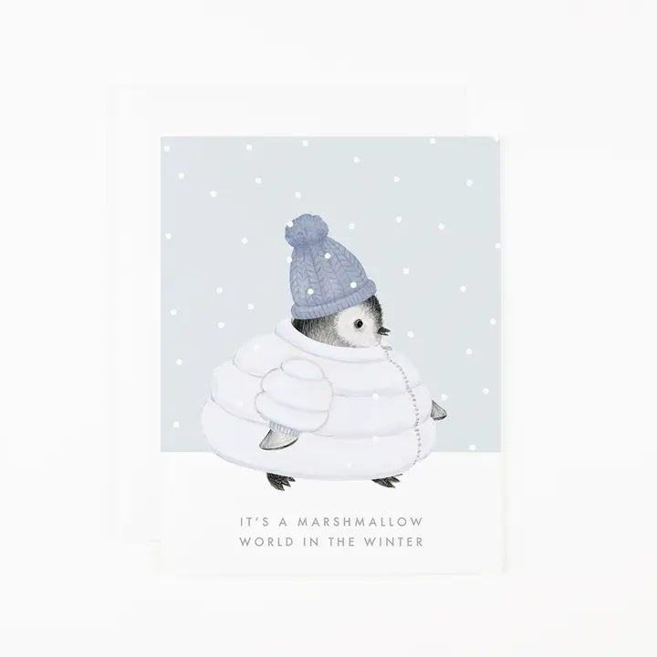 MARSHMALLOW WORLD PENGUIN - GREETING CARD