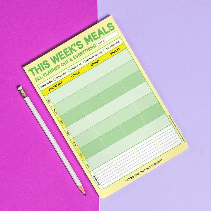 THIS WEEK'S MEALS BIG & STICKY NOTEPAD