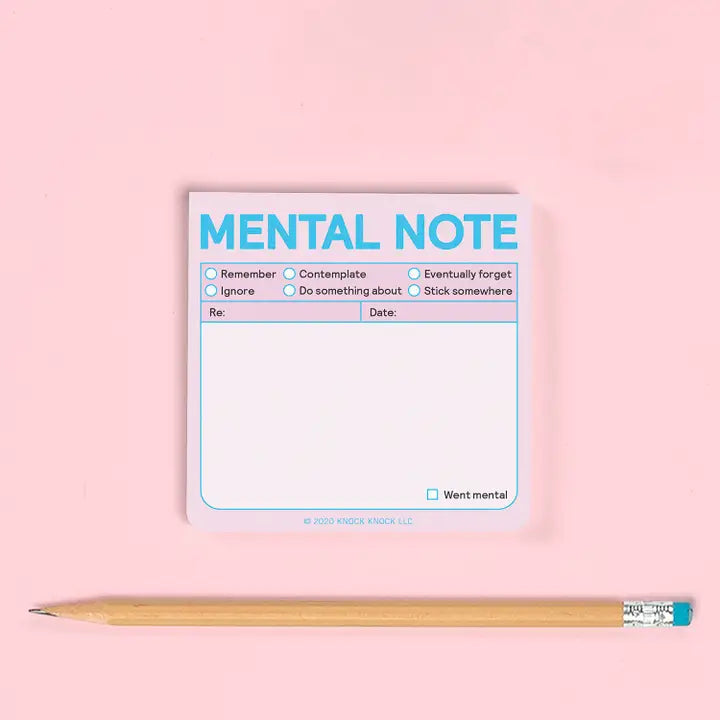 MENTAL NOTE STICKY NOTES