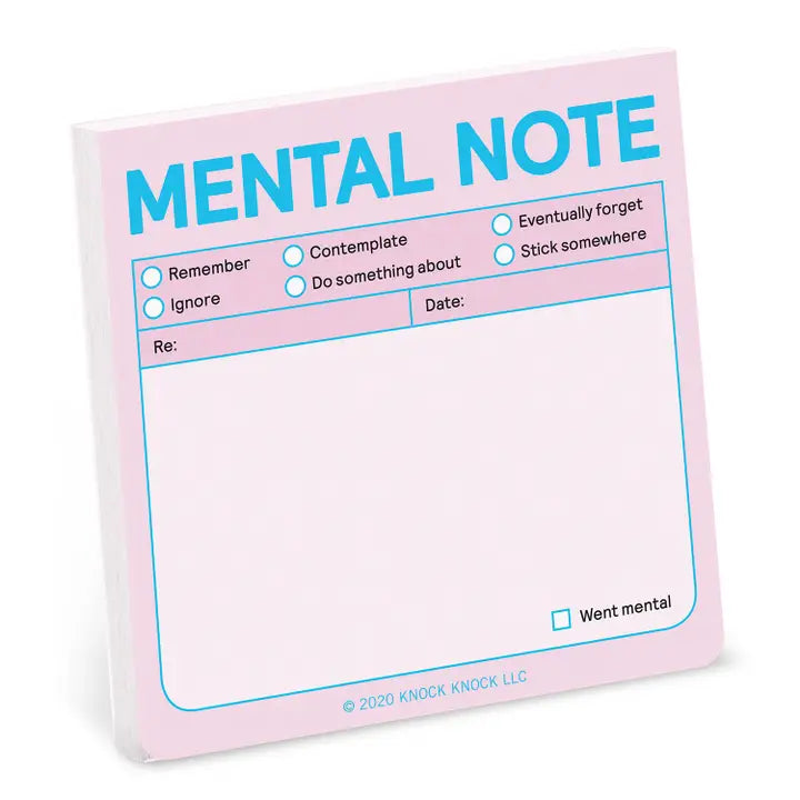 MENTAL NOTE STICKY NOTES