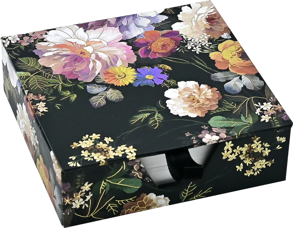 MIDNIGHT FLORAL DESK NOTES