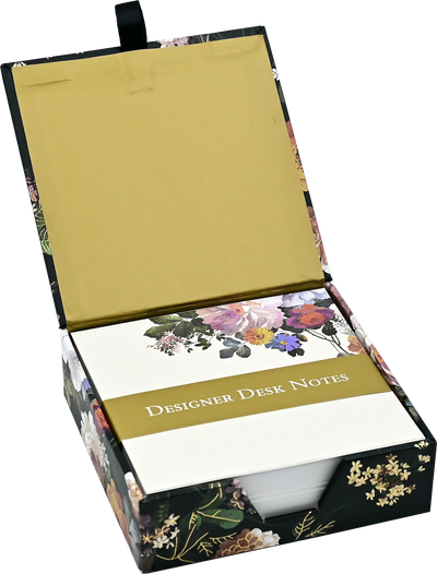 MIDNIGHT FLORAL DESK NOTES
