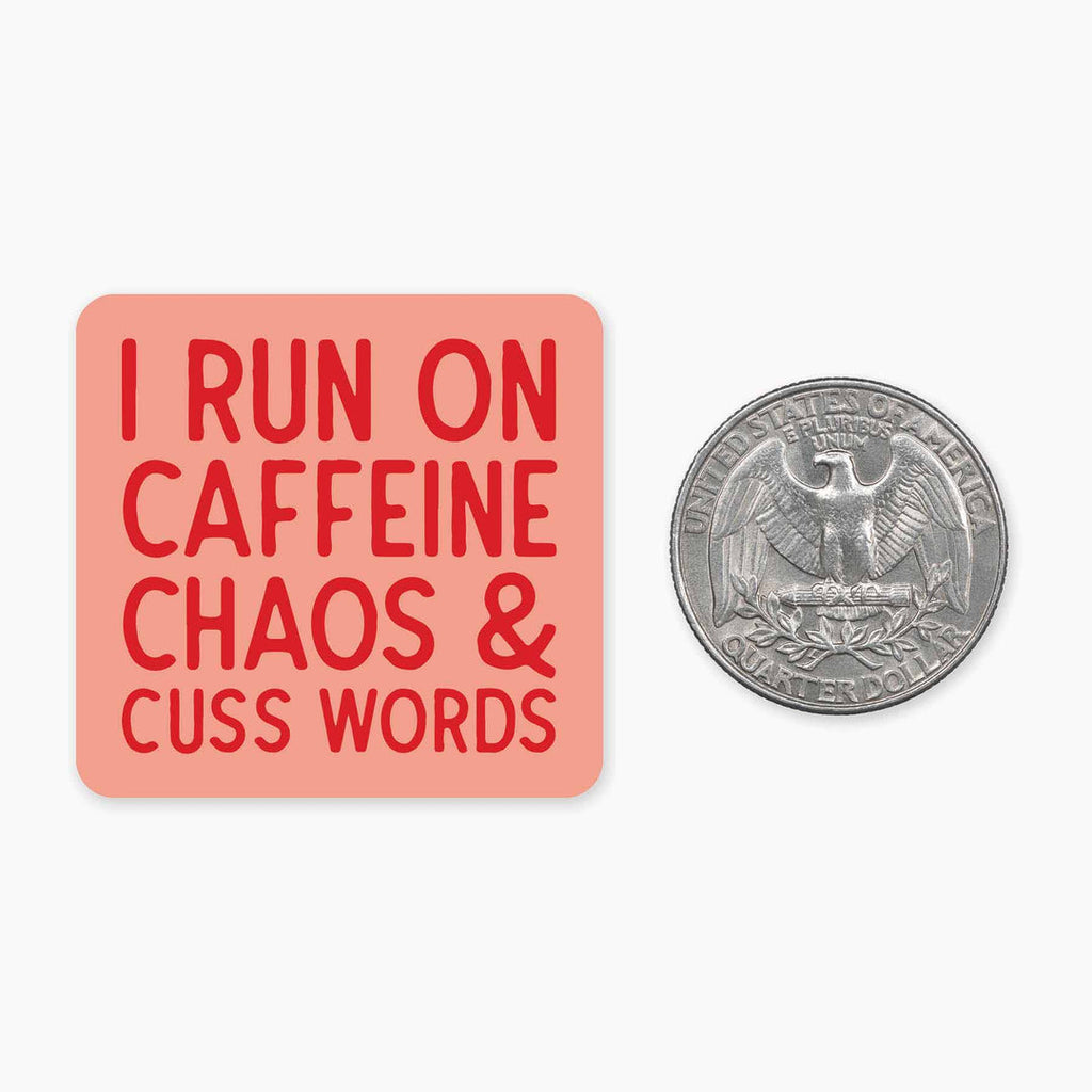 Caffeine & Cuss Words - 1.5" Vinyl Sticker