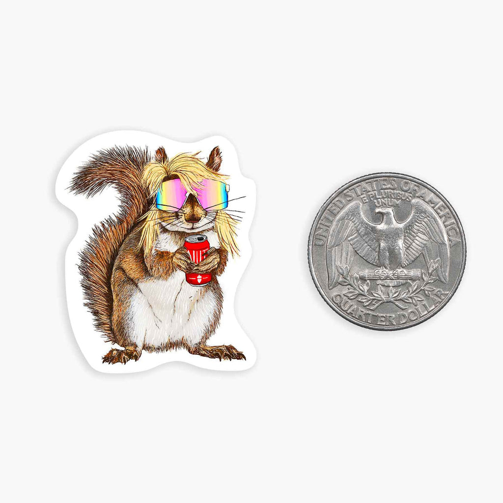 Mullet Squirrel - 1.5" Vinyl Sticker