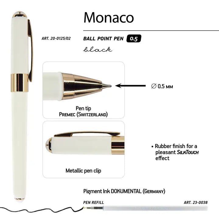 Monaco Fine Point Soft Touch Pen, 0.5mm