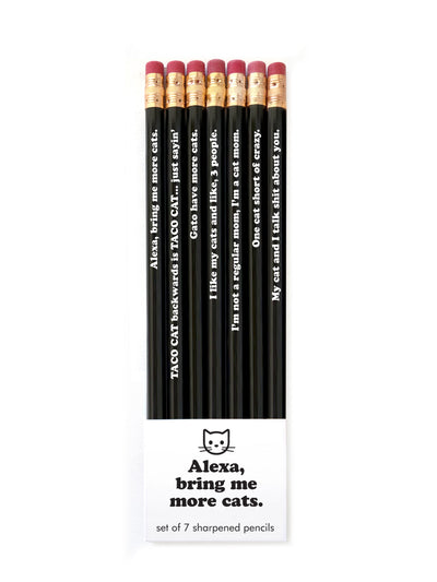 PENCIL SET- ALEXA, BRING ME MORE CATS