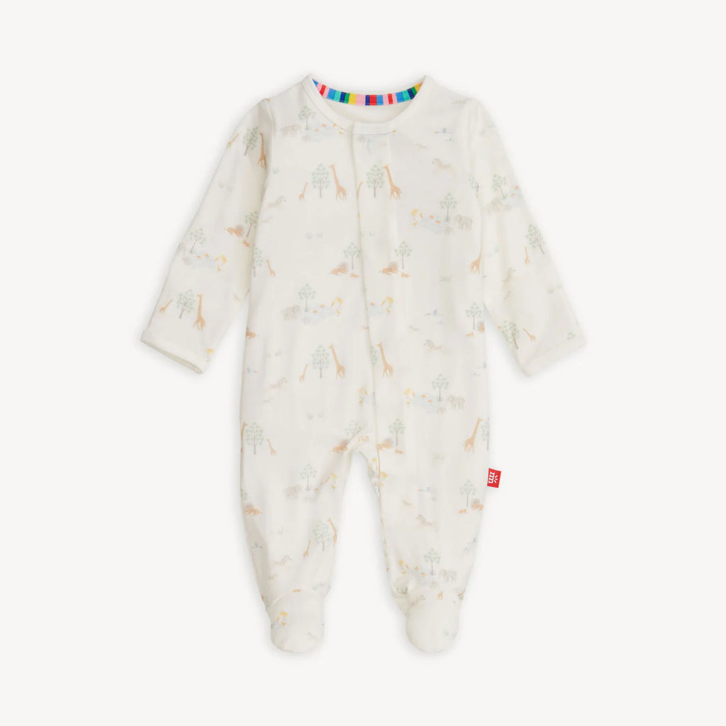 White Serene Safari Magnetic Footie