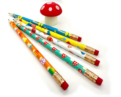 WRITER'S WORKSHOP - MUSHROOM PENCILS AND SHARPENER SET