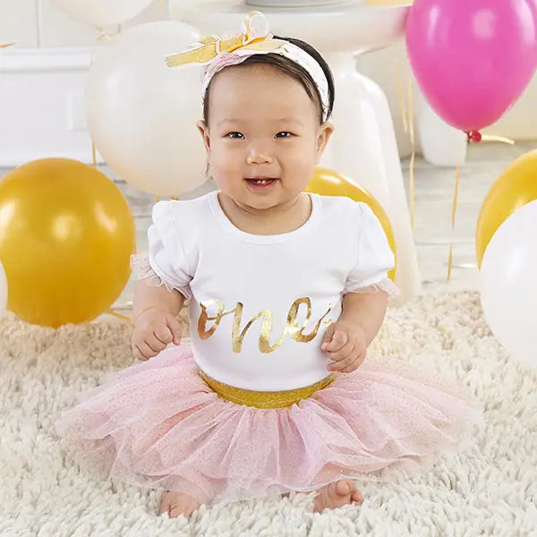 MY FIRST BIRTHDAY 3 PIECE TUTU OUTFIT