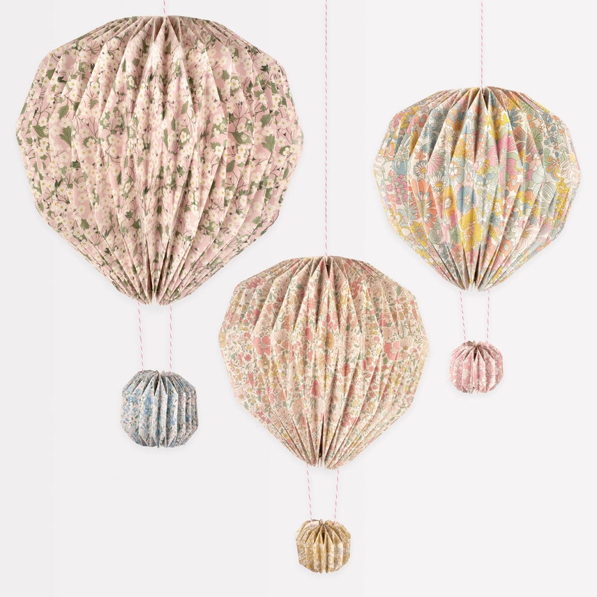 Meri Meri X Liberty Origami Balloon Decorations