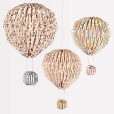 Meri Meri X Liberty Origami Balloon Decorations