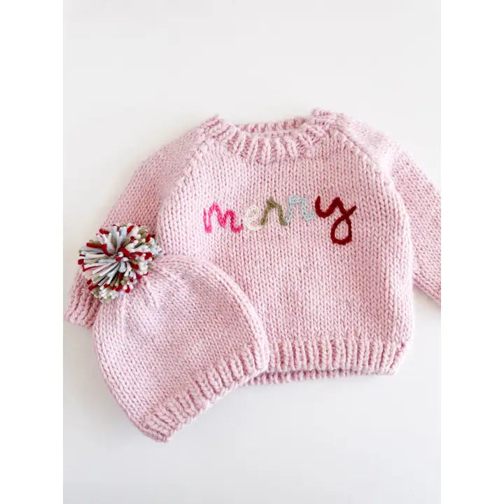 Pink Merry Baby Sweater