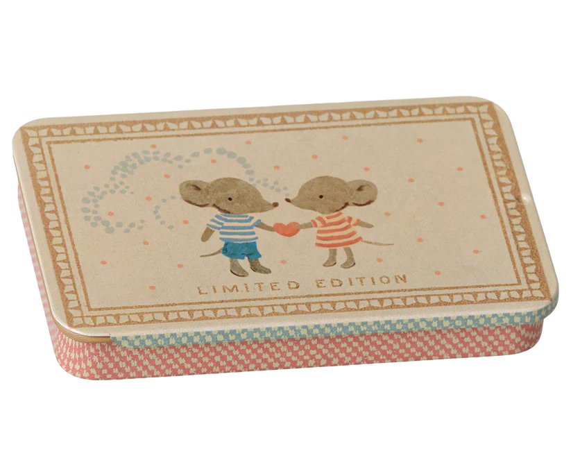 Metal Box With Sliding Lid - Mice