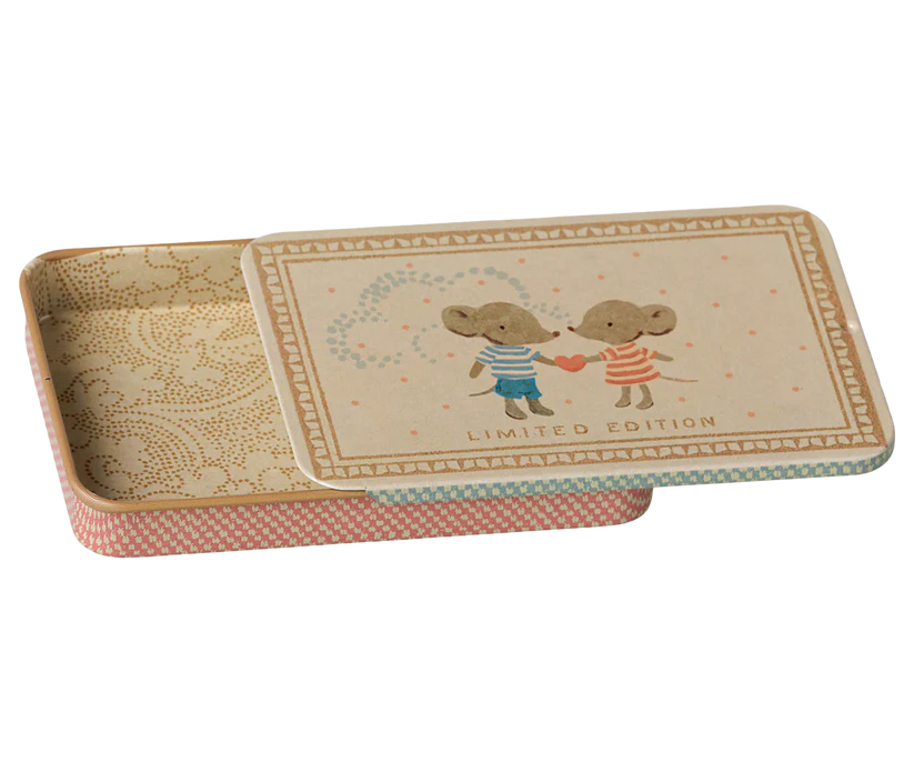 Metal Box With Sliding Lid - Mice