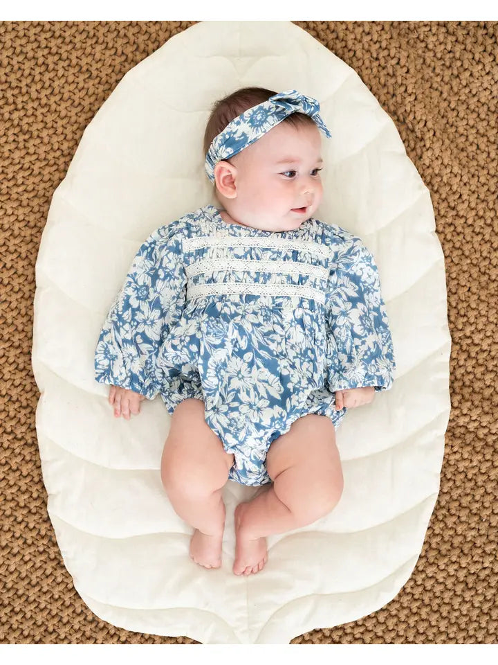 Mykonos Baby Romper & Headband Set - Organic Cotton