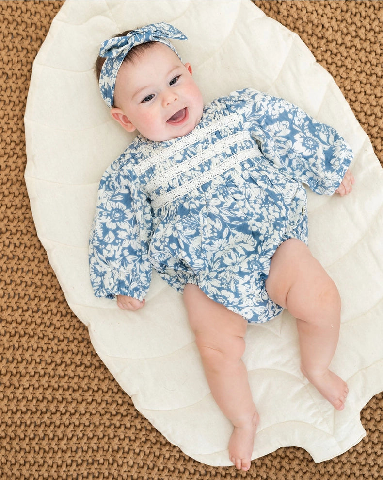 Mykonos Baby Romper & Headband Set - Organic Cotton