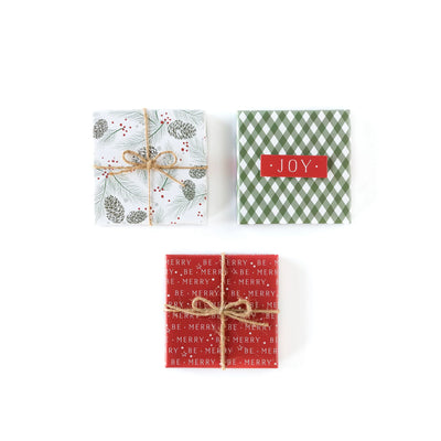 NEEDLES AND CONES GIFT CARD BOXES (SET OF 3)