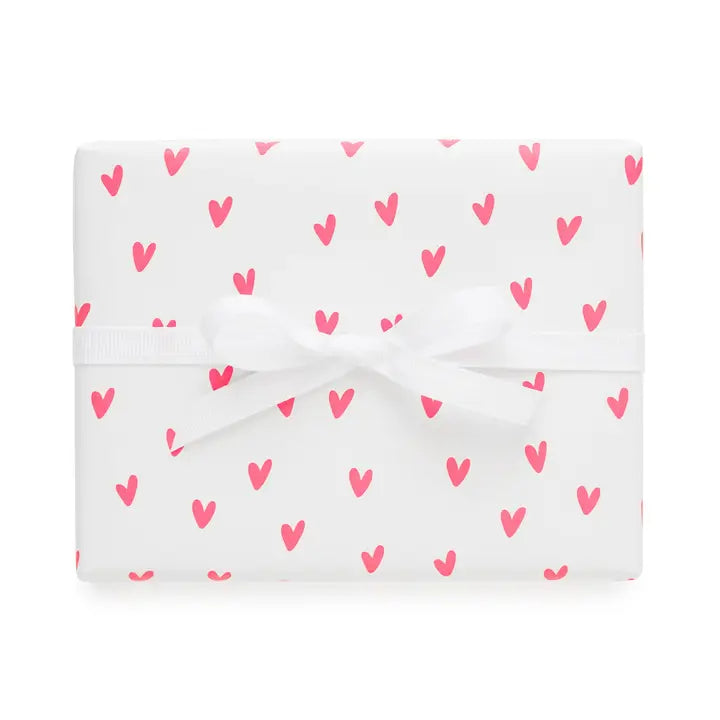 GIFT WRAP SINGLE SHEETS - NEON HEART