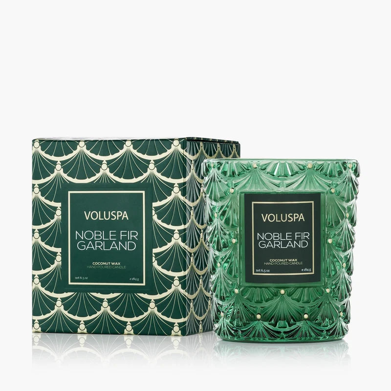 Voluspa Noble Fir Garland, Classic Candle 6.5oz