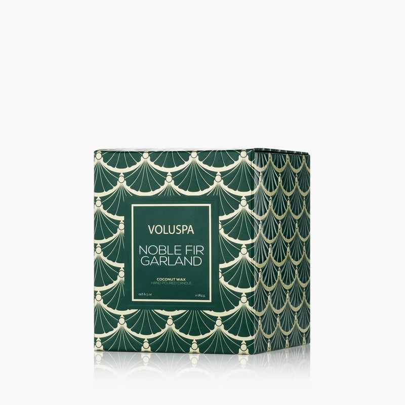 Voluspa Noble Fir Garland, Classic Candle 6.5oz