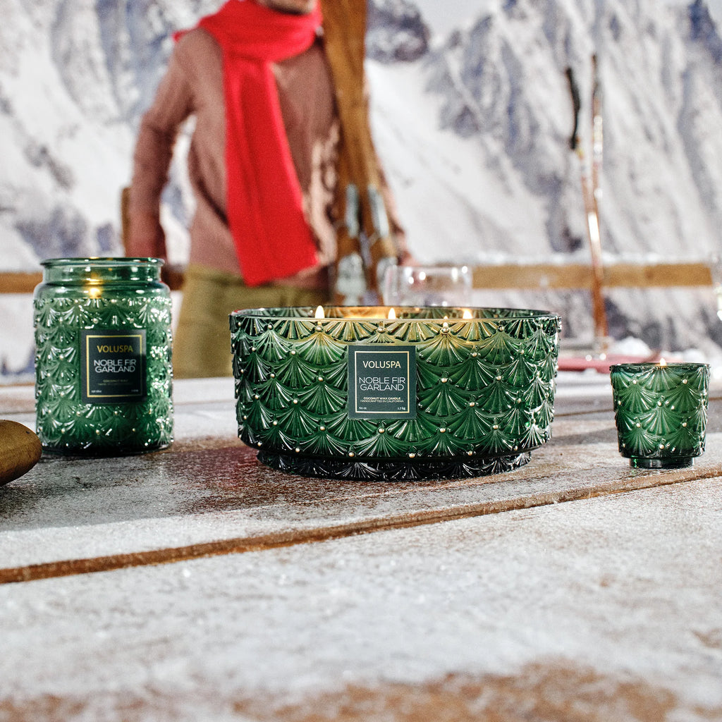 Voluspa Noble Fir Garland, Centerpiece Candle 65oz
