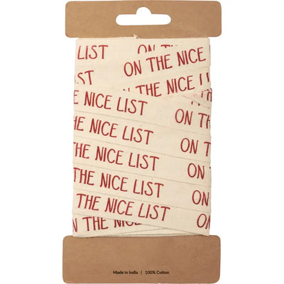 ON THE NICE LIST RIBBON