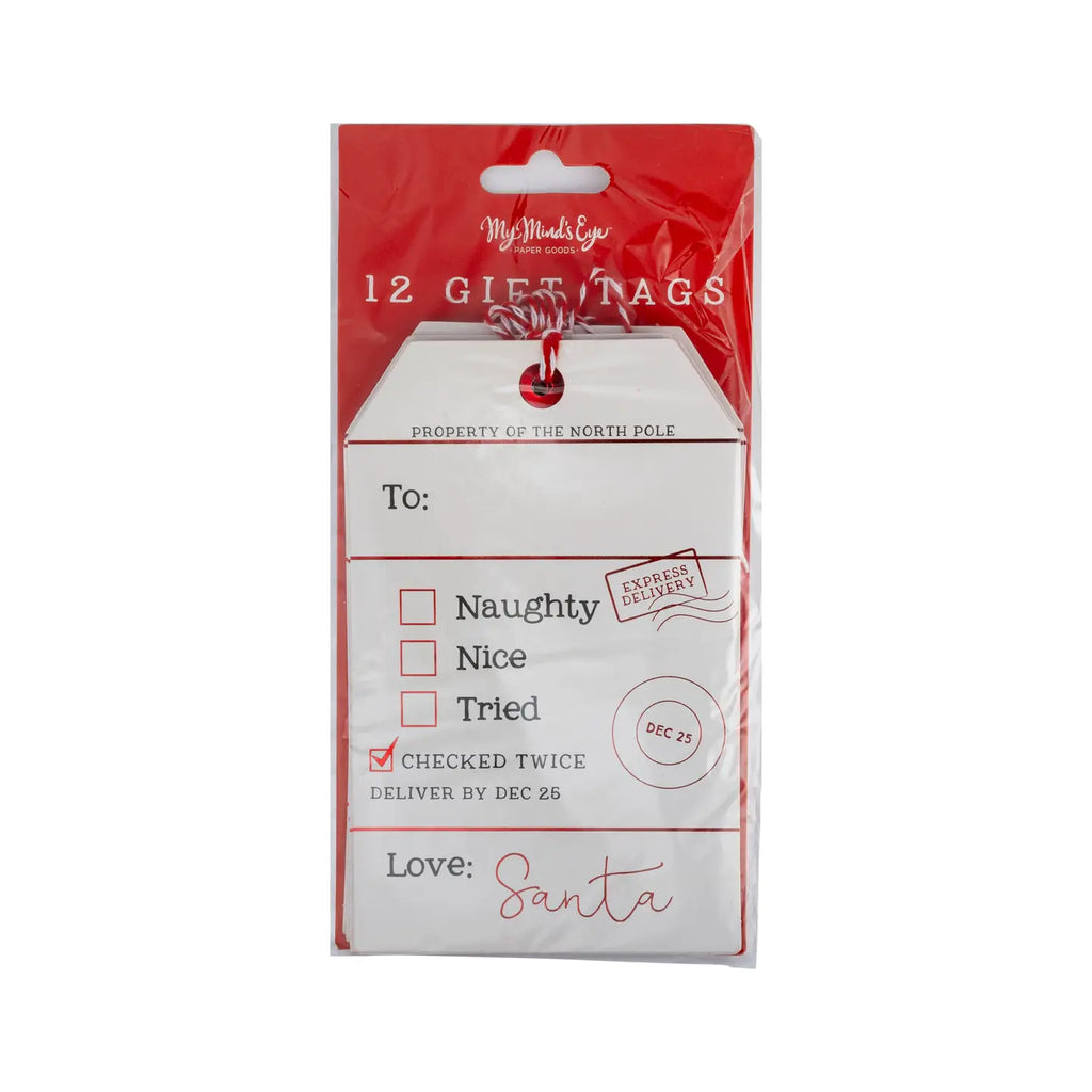 Naughty Nice Oversized Tag Set