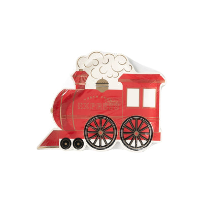 NORTH POLE EXPRESS TRAIN SHAPED PLATE