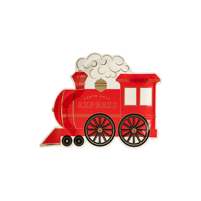 NORTH POLE EXPRESS TRAIN SHAPED PLATE