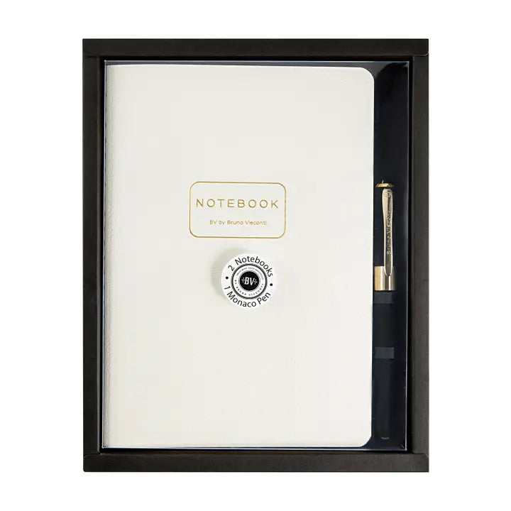 EXECUTIVE GIFT SET OF 3 - WHITE NOTEBOOK & PEN